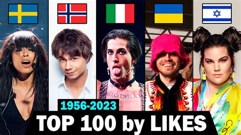 Top 100 Most Liked Eurovision Songs 1956 2023 Best Performances Esc
