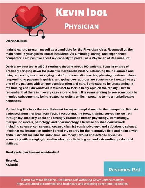 medical doctor cover letter