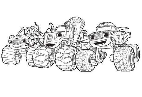 blaze  monster truck coloring pages  kids  print   color