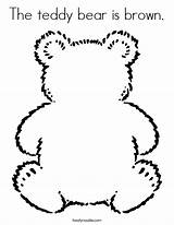 Bear Coloring Teddy Brown Pages Noodle Printable Corduroy Happy Twistynoodle Activities Clothes Twisty Dress Built California Usa Template Kids sketch template