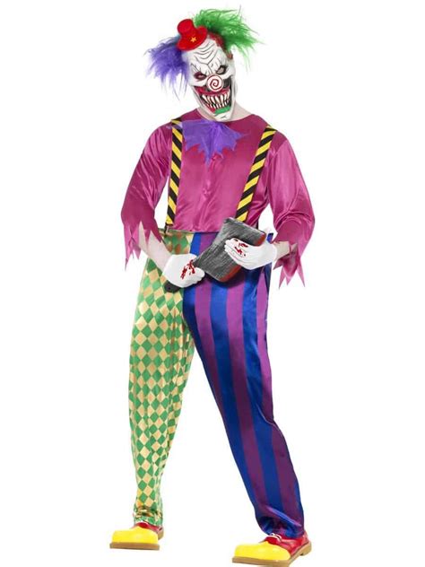adult kolorful killer clown costume