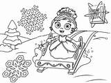 Coloring Princess Pea Superwhy Slide Snow sketch template