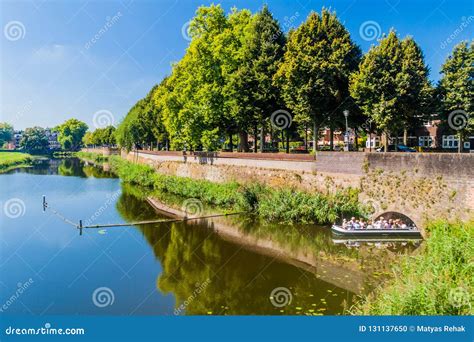 den bosch netherlands august   tourist boat   canal