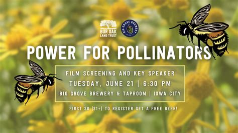 power  pollinators film screening  key speaker  iowa city