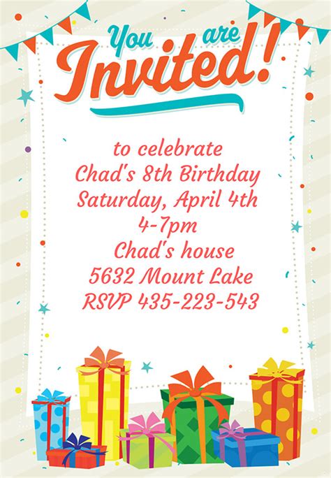 printable birthday invitations crazy  projects  printable birthday party