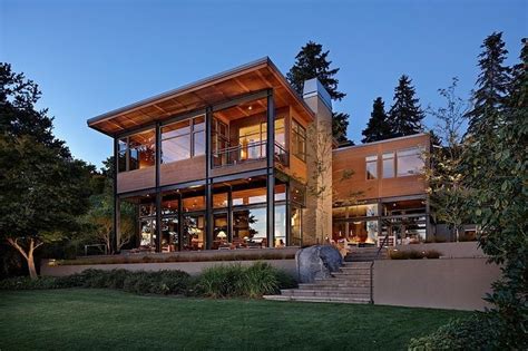 architecture  images modern lake house