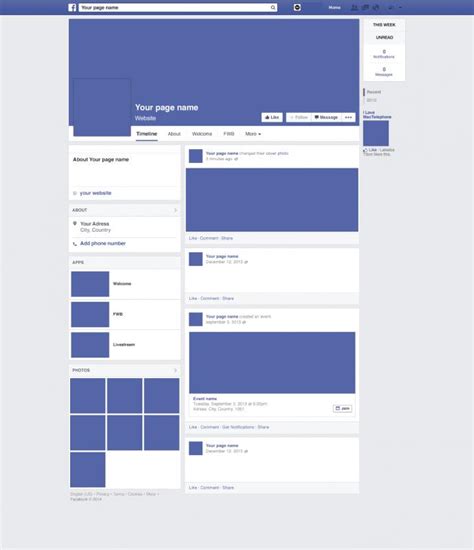 facebook page template template business