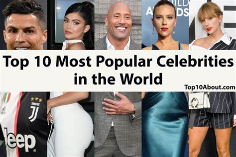 fresh list  top   popular celebrities   world