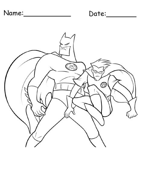 batman  robin printable coloring pages