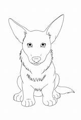 Corgi Coloring Pages Cute Puppy Lineart Drawing Mane Crimson Deviantart Animals Bull Snake Cobra Elk King Pup sketch template