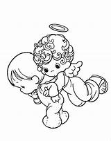 Angel Precious Angels Printable American Getdrawings Azcoloring sketch template