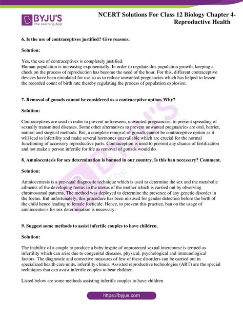 ncert solutions class 12 biology chapter 4 reproductive health 3
