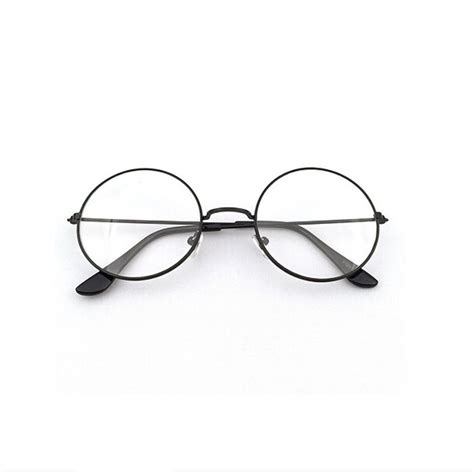women men retro round metal frame clear lens glasses nerd spectacles