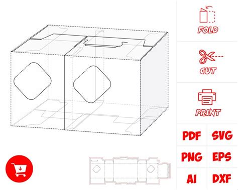 box template svg gift box template present box template packaging