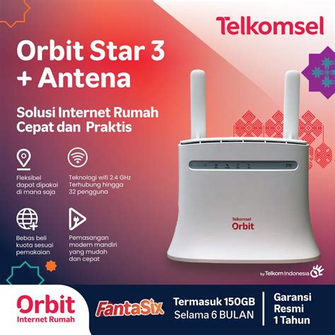telkomsel orbit star  modem wifi  highspeed bonus data  antenna