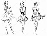 Fashion Drawing Model Sketch Sketches Hand Coloring Illustration Template Female Mannequin Pages Drawn Drawings Stock Easy Face Vector Girl Girls sketch template