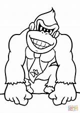 Coloring Mario Kong Donkey Pages Bros Printable Drawing sketch template