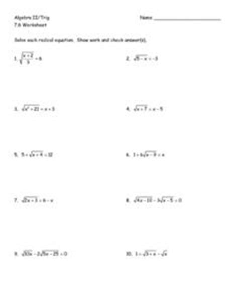 worksheet radical equations   grade worksheet lesson