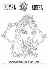 Queen Raven Coloring High Legacy Ever After Pages Kids Eah sketch template