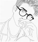 Boy Drawing Outline Coloring Drawings Pages Tumblr Cute Anime Hipster Handsome Nope Outlines Draw Getdrawings Person Sketch Sketches Girls Guy sketch template