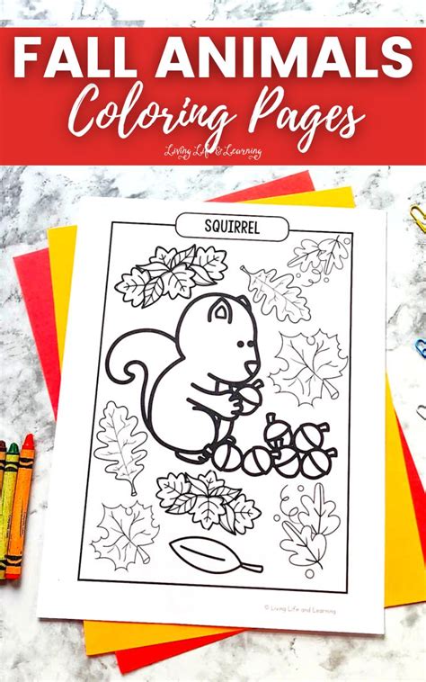 fall animals coloring pages