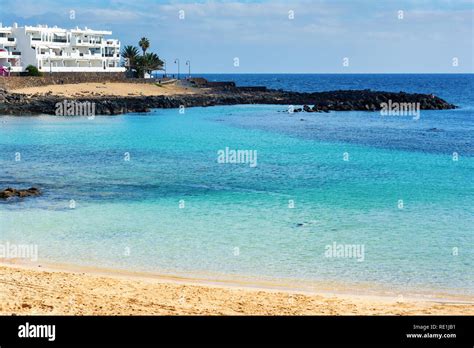 playa bastian costa teguise  res stock photography  images alamy