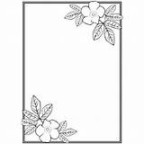 Border Borders Designs Simple Draw Paper Flower Easy A4 Side Drawing Clipart Cover Projects Size Flowers Coloring School Pages Cliparts sketch template