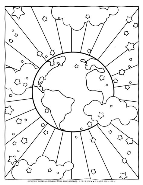 earth coloring pages  preschoolers