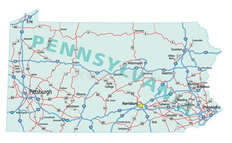 pennsylvania interstate map pennsylvania state road map