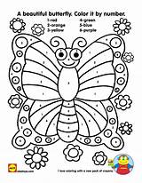 Butterfly Color Coloring Number Pages Numbers Worksheets Printables Kindergarten Printable Kids Spring Bug Butterflies Preschool Activity Coloringhome Beautiful Sheets Busy sketch template