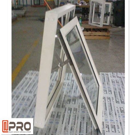 sound heat insulation aluminum top hung window customized color awning louver window triple