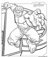 Coloring Hulk Avengers Pages Marvel Printable sketch template