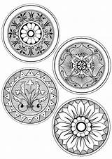 Medallions Coasters sketch template