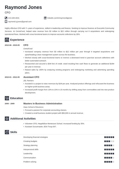 chief financial officer cfo resume examples  tips