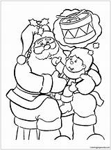 Santa Claus Christmas Pages Coloring Baby Drawing Online Cartoon Holidays Getdrawings Color sketch template
