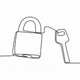 Drawing قفل Line رسم مفتاح Lock Key Choose Board Logo sketch template