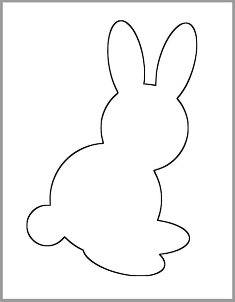 bunny template large printable rabbit easter spring etsy