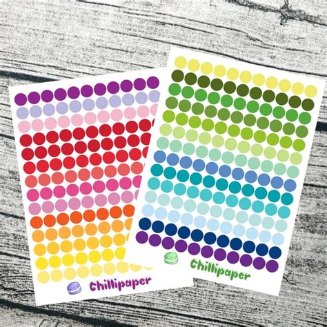 mini dots small circle stickers planner stickers  mambi etsy