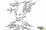 Scary Draw Tree Creepy Drawing Sketch Step Paintingvalley Drawingnow Drawings Coloring sketch template