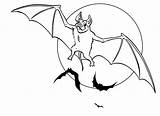 Bat Coloring Pages Printable Kids sketch template