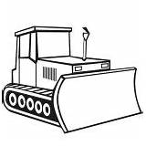 Coloring Digger Bulldozer Digging Tractor Drawing sketch template