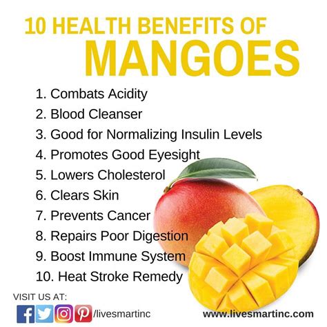 10 Health Benefits Of Mangoes Mangoes Livesmartinc Smartinc
