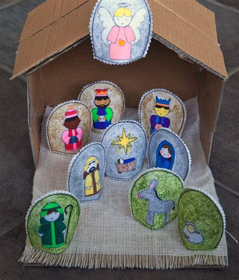 printable nativity sets  kids  create