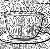 Cup Overflows sketch template