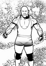 Ryback Wrestling Superstars Coloring4free Mysterio sketch template