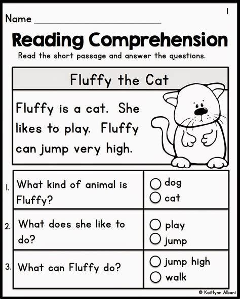 reading comprehension kit animal passages grades    printable