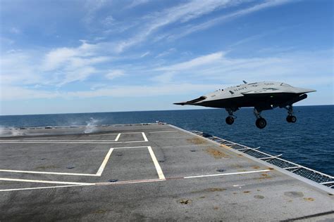 autonomous   drone successfully lands  navy aircraft carrier    time  verge