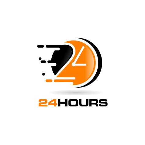 hours logo  vector art  vecteezy