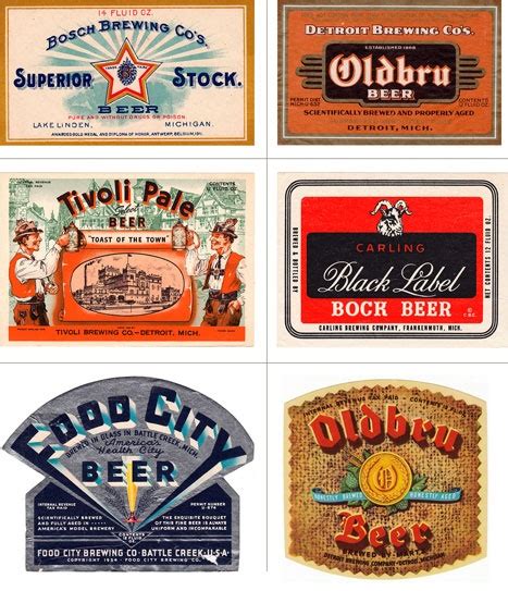 vintage beer labels design illustration pinterest