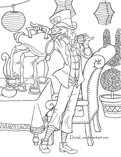 cartoons alice  wonderland coloring pages png  file